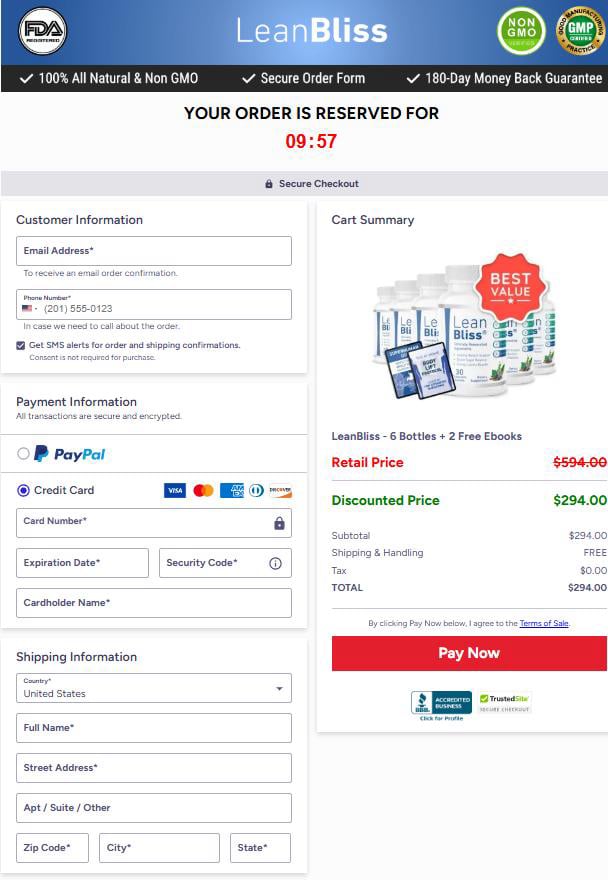 LeanBliss - Secure checkout